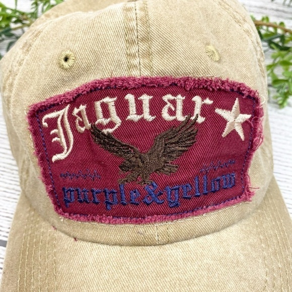 NEW "Jaguar Purple & Yellow" Distressed Hat - Picture 5 of 5